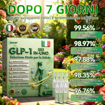 𝐇𝐇𝐕𝐁® 🌞𝐆𝐋𝐏-𝟏 𝐒𝐞𝐢-𝐢𝐧-𝐔𝐧𝐨 𝐒𝐨𝐥𝐮𝐳𝐢𝐨𝐧𝐞 𝐎𝐫𝐚𝐥𝐞 𝐩𝐞𝐫 𝐥𝐚 𝐒𝐚𝐥𝐮𝐭𝐞 (𝐒𝐨𝐥𝐨 𝐮𝐧𝐚 𝐯𝐨𝐥𝐭𝐚 𝐚𝐥 𝐠𝐢𝐨𝐫𝐧𝐨, 𝐜𝐚𝐦𝐛𝐢𝐚𝐦𝐞𝐧𝐭𝐢 𝐯𝐢𝐬𝐢𝐛𝐢𝐥𝐢 𝐢𝐧 𝟕 𝐠𝐢𝐨𝐫𝐧𝐢) 👩‍⚕️ 𝐏𝐞𝐫 𝐨𝐛𝐞𝐬𝐢𝐭à, 𝐬𝐚𝐥𝐮𝐭𝐞 𝐜𝐚𝐫𝐝𝐢𝐨𝐯𝐚𝐬𝐜𝐨𝐥𝐚𝐫𝐞, 𝐝𝐢𝐚𝐛𝐞𝐭𝐞, 𝐚𝐩𝐧𝐞𝐚 𝐧𝐨𝐭𝐭𝐮𝐫𝐧𝐚, 𝐬𝐚𝐥𝐮𝐭𝐞 𝐢𝐧𝐭𝐞𝐬𝐭𝐢𝐧𝐚𝐥𝐞, 𝐩𝐫𝐨𝐛𝐥𝐞𝐦𝐢 𝐚𝐫𝐭𝐢𝐜𝐨𝐥𝐚𝐫𝐢 𝐞 𝐚𝐥𝐭𝐫𝐨 𝐚𝐧𝐜𝐨𝐫𝐚