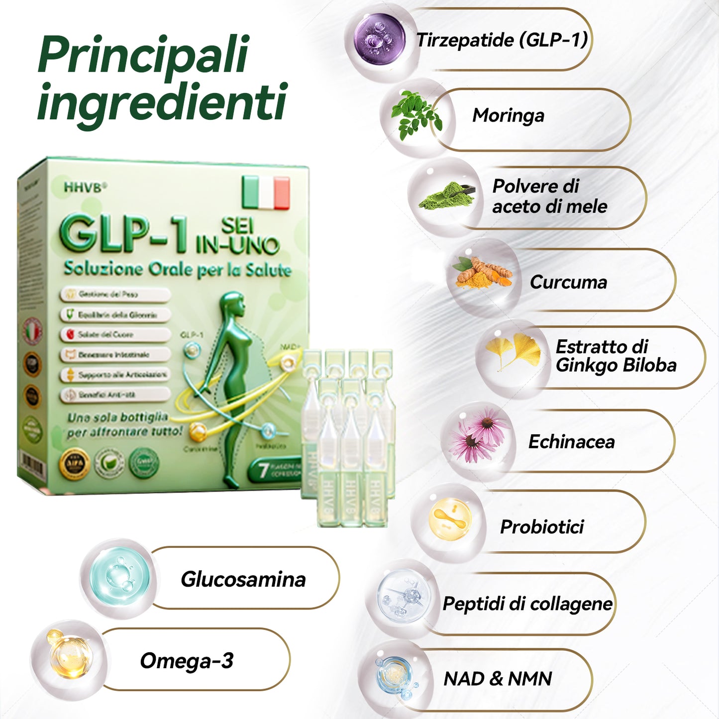 𝐇𝐇𝐕𝐁® 🌞𝐆𝐋𝐏-𝟏 𝐒𝐞𝐢-𝐢𝐧-𝐔𝐧𝐨 𝐒𝐨𝐥𝐮𝐳𝐢𝐨𝐧𝐞 𝐎𝐫𝐚𝐥𝐞 𝐩𝐞𝐫 𝐥𝐚 𝐒𝐚𝐥𝐮𝐭𝐞 (𝐒𝐨𝐥𝐨 𝐮𝐧𝐚 𝐯𝐨𝐥𝐭𝐚 𝐚𝐥 𝐠𝐢𝐨𝐫𝐧𝐨, 𝐜𝐚𝐦𝐛𝐢𝐚𝐦𝐞𝐧𝐭𝐢 𝐯𝐢𝐬𝐢𝐛𝐢𝐥𝐢 𝐢𝐧 𝟕 𝐠𝐢𝐨𝐫𝐧𝐢) 👩‍⚕️ 𝐏𝐞𝐫 𝐨𝐛𝐞𝐬𝐢𝐭à, 𝐬𝐚𝐥𝐮𝐭𝐞 𝐜𝐚𝐫𝐝𝐢𝐨𝐯𝐚𝐬𝐜𝐨𝐥𝐚𝐫𝐞, 𝐝𝐢𝐚𝐛𝐞𝐭𝐞, 𝐚𝐩𝐧𝐞𝐚 𝐧𝐨𝐭𝐭𝐮𝐫𝐧𝐚, 𝐬𝐚𝐥𝐮𝐭𝐞 𝐢𝐧𝐭𝐞𝐬𝐭𝐢𝐧𝐚𝐥𝐞, 𝐩𝐫𝐨𝐛𝐥𝐞𝐦𝐢 𝐚𝐫𝐭𝐢𝐜𝐨𝐥𝐚𝐫𝐢 𝐞 𝐚𝐥𝐭𝐫𝐨 𝐚𝐧𝐜𝐨𝐫𝐚