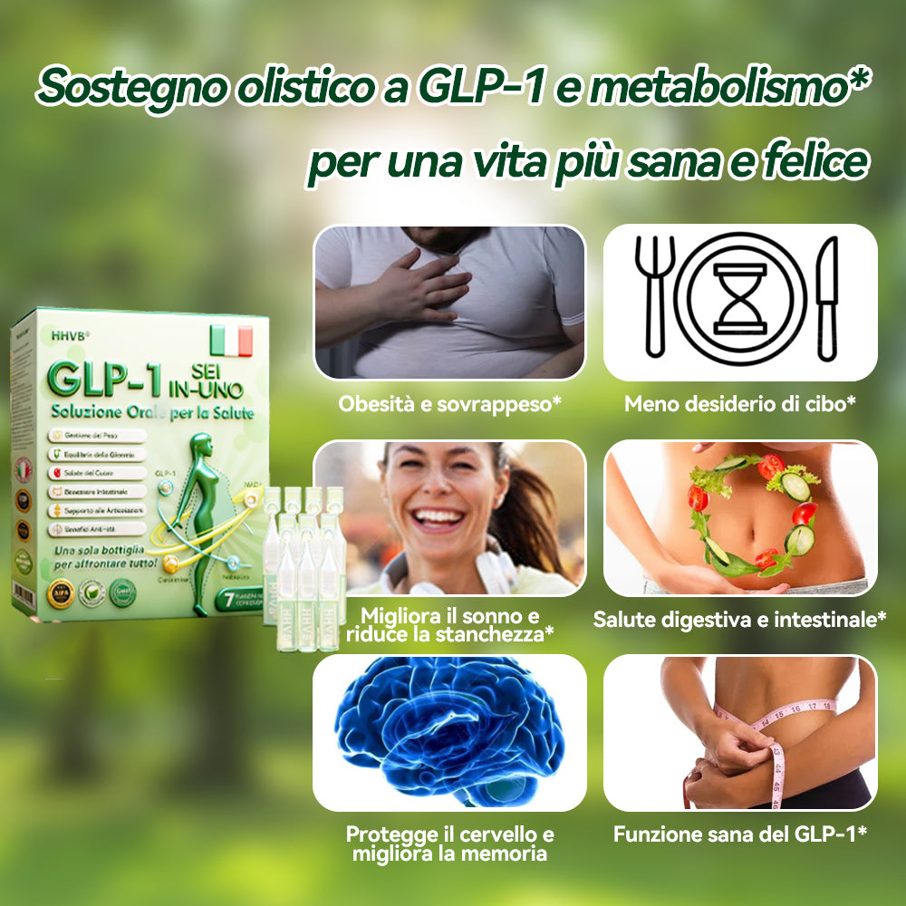 𝐇𝐇𝐕𝐁® 🌞𝐆𝐋𝐏-𝟏 𝐒𝐞𝐢-𝐢𝐧-𝐔𝐧𝐨 𝐒𝐨𝐥𝐮𝐳𝐢𝐨𝐧𝐞 𝐎𝐫𝐚𝐥𝐞 𝐩𝐞𝐫 𝐥𝐚 𝐒𝐚𝐥𝐮𝐭𝐞 (𝐒𝐨𝐥𝐨 𝐮𝐧𝐚 𝐯𝐨𝐥𝐭𝐚 𝐚𝐥 𝐠𝐢𝐨𝐫𝐧𝐨, 𝐜𝐚𝐦𝐛𝐢𝐚𝐦𝐞𝐧𝐭𝐢 𝐯𝐢𝐬𝐢𝐛𝐢𝐥𝐢 𝐢𝐧 𝟕 𝐠𝐢𝐨𝐫𝐧𝐢) 👩‍⚕️ 𝐏𝐞𝐫 𝐨𝐛𝐞𝐬𝐢𝐭à, 𝐬𝐚𝐥𝐮𝐭𝐞 𝐜𝐚𝐫𝐝𝐢𝐨𝐯𝐚𝐬𝐜𝐨𝐥𝐚𝐫𝐞, 𝐝𝐢𝐚𝐛𝐞𝐭𝐞, 𝐚𝐩𝐧𝐞𝐚 𝐧𝐨𝐭𝐭𝐮𝐫𝐧𝐚, 𝐬𝐚𝐥𝐮𝐭𝐞 𝐢𝐧𝐭𝐞𝐬𝐭𝐢𝐧𝐚𝐥𝐞, 𝐩𝐫𝐨𝐛𝐥𝐞𝐦𝐢 𝐚𝐫𝐭𝐢𝐜𝐨𝐥𝐚𝐫𝐢 𝐞 𝐚𝐥𝐭𝐫𝐨 𝐚𝐧𝐜𝐨𝐫𝐚