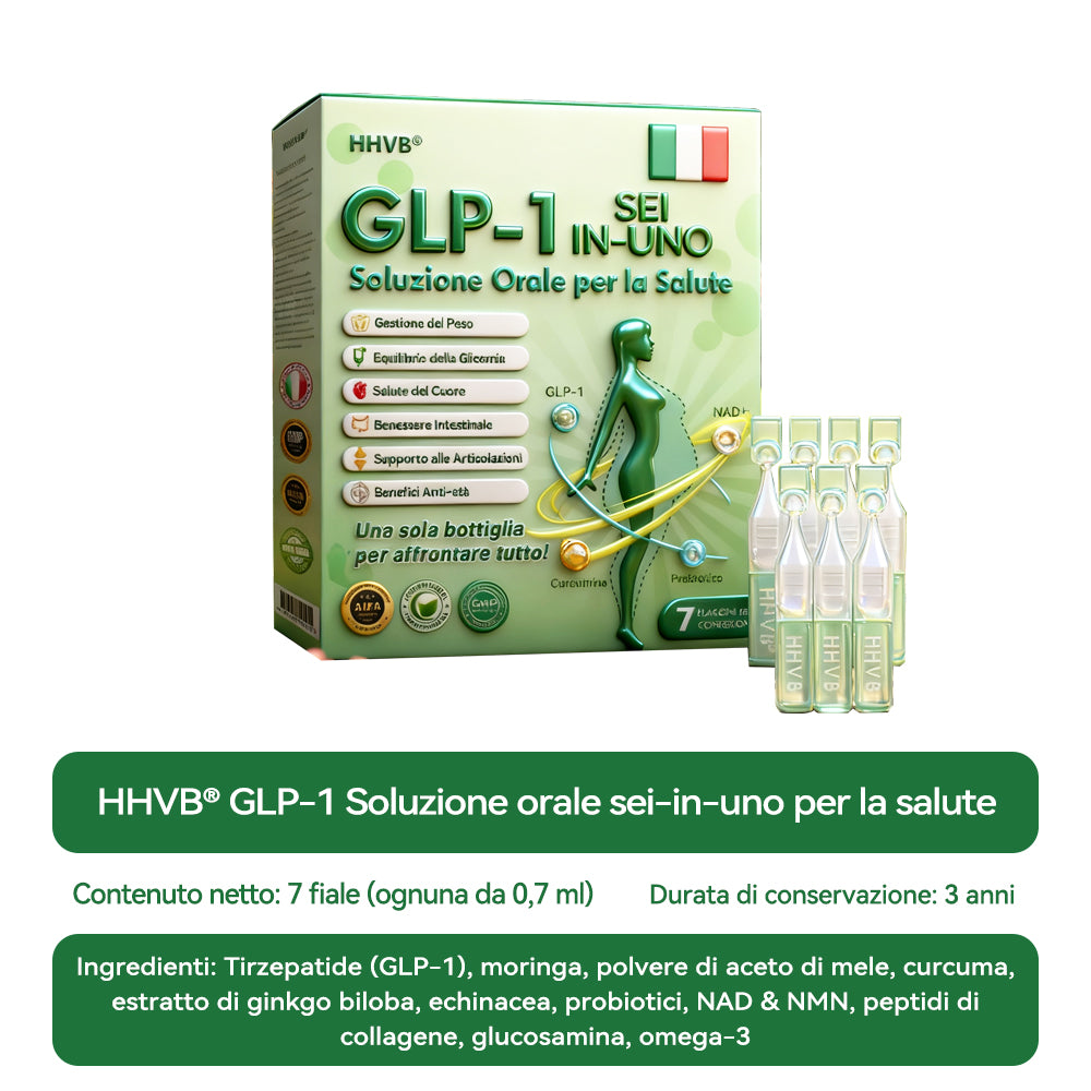 𝐇𝐇𝐕𝐁® 🌞𝐆𝐋𝐏-𝟏 𝐒𝐞𝐢-𝐢𝐧-𝐔𝐧𝐨 𝐒𝐨𝐥𝐮𝐳𝐢𝐨𝐧𝐞 𝐎𝐫𝐚𝐥𝐞 𝐩𝐞𝐫 𝐥𝐚 𝐒𝐚𝐥𝐮𝐭𝐞 (𝐒𝐨𝐥𝐨 𝐮𝐧𝐚 𝐯𝐨𝐥𝐭𝐚 𝐚𝐥 𝐠𝐢𝐨𝐫𝐧𝐨, 𝐜𝐚𝐦𝐛𝐢𝐚𝐦𝐞𝐧𝐭𝐢 𝐯𝐢𝐬𝐢𝐛𝐢𝐥𝐢 𝐢𝐧 𝟕 𝐠𝐢𝐨𝐫𝐧𝐢) 👩‍⚕️ 𝐏𝐞𝐫 𝐨𝐛𝐞𝐬𝐢𝐭à, 𝐬𝐚𝐥𝐮𝐭𝐞 𝐜𝐚𝐫𝐝𝐢𝐨𝐯𝐚𝐬𝐜𝐨𝐥𝐚𝐫𝐞, 𝐝𝐢𝐚𝐛𝐞𝐭𝐞, 𝐚𝐩𝐧𝐞𝐚 𝐧𝐨𝐭𝐭𝐮𝐫𝐧𝐚, 𝐬𝐚𝐥𝐮𝐭𝐞 𝐢𝐧𝐭𝐞𝐬𝐭𝐢𝐧𝐚𝐥𝐞, 𝐩𝐫𝐨𝐛𝐥𝐞𝐦𝐢 𝐚𝐫𝐭𝐢𝐜𝐨𝐥𝐚𝐫𝐢 𝐞 𝐚𝐥𝐭𝐫𝐨 𝐚𝐧𝐜𝐨𝐫𝐚
